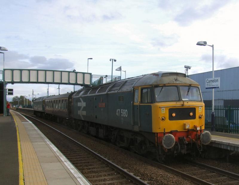 Photo of 47580 & 270 T&T with 5Z22 Bo'ness - Carnforth.