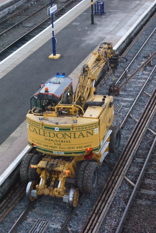 Photo of Close up of rails being shifted at Stirling