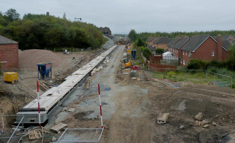 Photo of New Newtongrange station taking shape