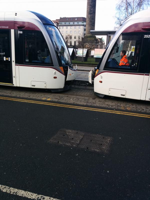 Photo of Double tram at St Andrew Square 