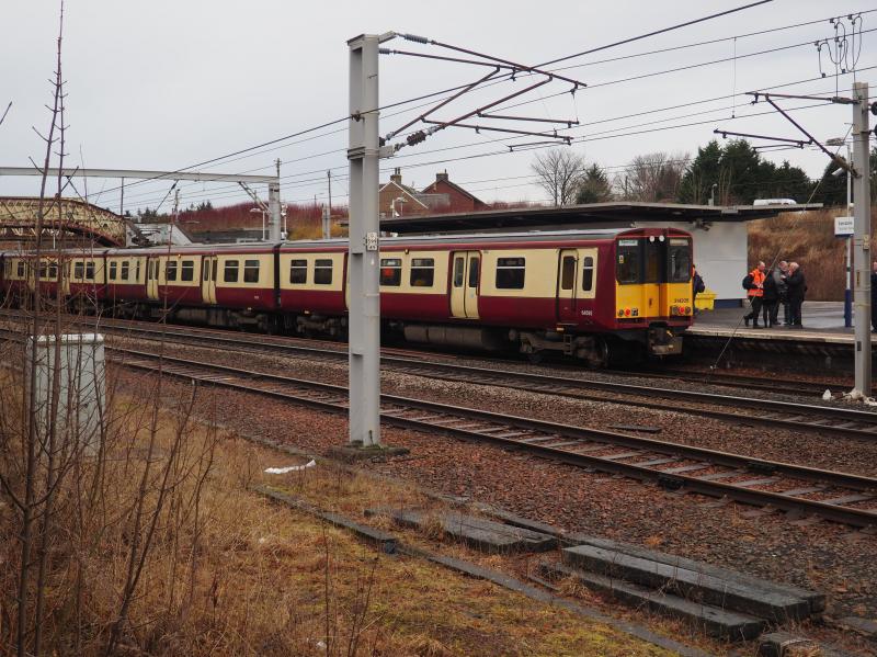 Photo of Class 314 farewell trip at Carstairs