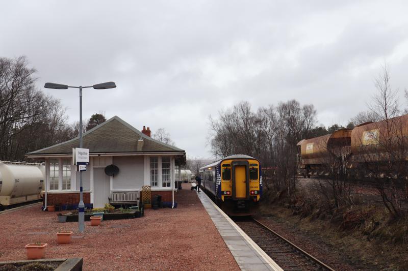 Photo of A Busy Moment at Bridge of Orchy Station