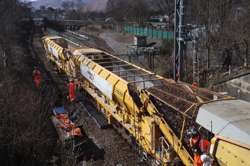 Photo of Rhomberg Sersa Hoppers Wagons at Start of Work Area