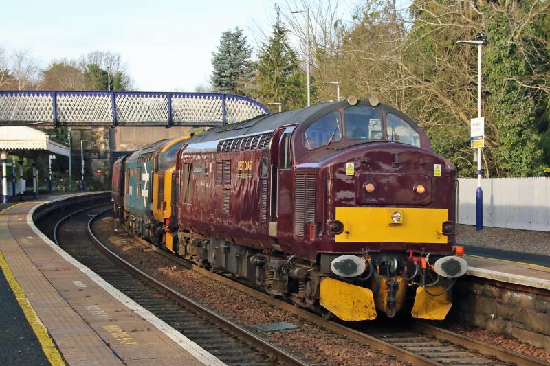 Photo of Class 37s at Aberdour, 26th March 2023