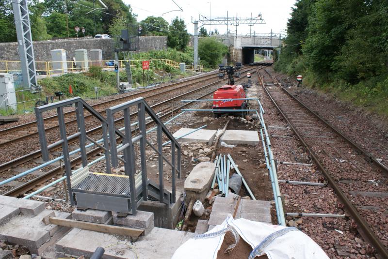 Photo of Looking from what is now the south end of the island platform at Dunblane