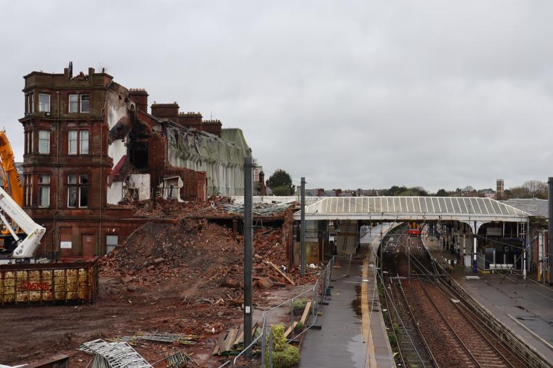 Photo of Ayr Station - Demolition Progress 12th April 24